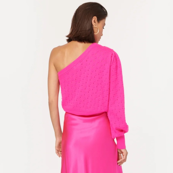 Cami NYC Lau Sweater in Neon Pink Merino Wool Small - Picture 6 of 16